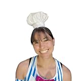 Rock City Skirts Nonslip Chef Hat for Running Costume, Chef's Hat Headband Swedish - MADE IN USA, White