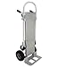 RWM Casters Aluminum Convertible Hand Truck with Loop Handle and Aluminum Deck, Rubber Wheels, 500 lbs Load Capacity, 51" Height, 18" Width x 7-1/2" Depth
