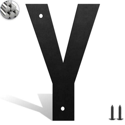 Ya_chtttwo Chiffres Aluminium Noir Plaque Adresse 7"