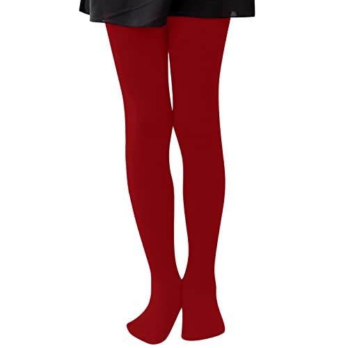 Solid Color Pantyhose for Toddler Kids Girls Stretchy Tights Ballet Dance Pantyhose Nylon Stockings (RD3, 12-24 Months)