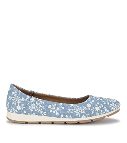Baretraps Prim Women's Flats & Oxfords Blue/White Flower Canvas Size 9.5 M (Bt28882) #TOP2