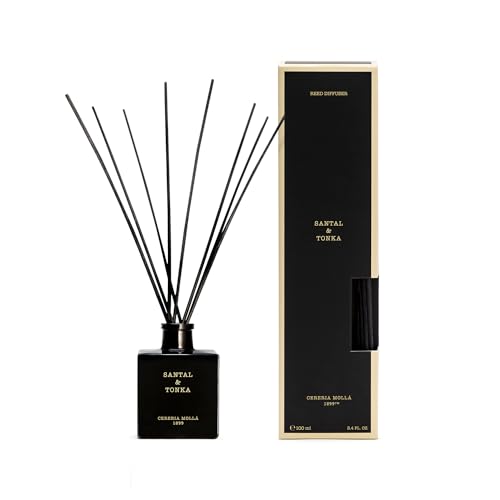 CERERÍA MOLLA 1899 | Mikado Premium Santal & Tonka | Ambientador de Hogar | Difusor de Varillas | Perfume para Hogar |100 ml