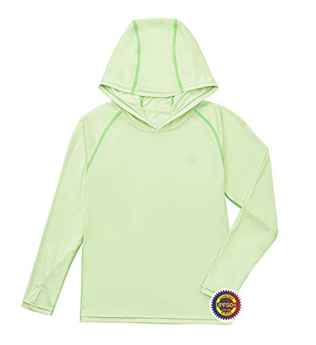 Image of Youth UPF50+ Sun Shirts Rashguard Quick Dry Long Sleeve Hoodies T-shirts for Workout Thumbholes