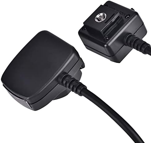 Off-Camera TTL Flash Sync Cord, TTL Off-Camera Flash Shoe Cord Extended, TTL Off-Camera Flash Sync Extension Cord with Auxiliary Light for Nikon Hot Shoe 1.4m Photography Accessory Black