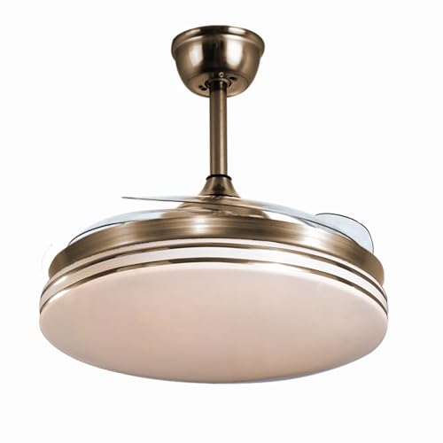 Lampe ventilateur de plafond doré Ø106 cm plafonnier LED télécommande DRW - 3