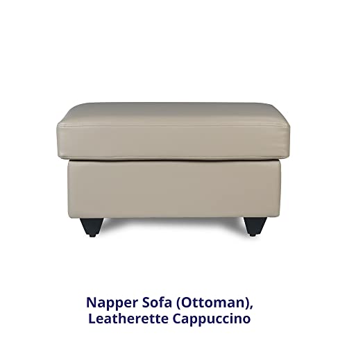 Image of Wakefit Sofa Set | 3 Year Warranty | Sofa 3 Seater, 3 Seater Sofa for Living Room, Wooden Sofa Set, 4 Seater + Left Aligned, Sofa for Living Room - Napper(Jindal : Cappuccino)