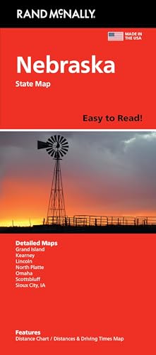 Rand McNally Easy to Read: Nebraska State Map