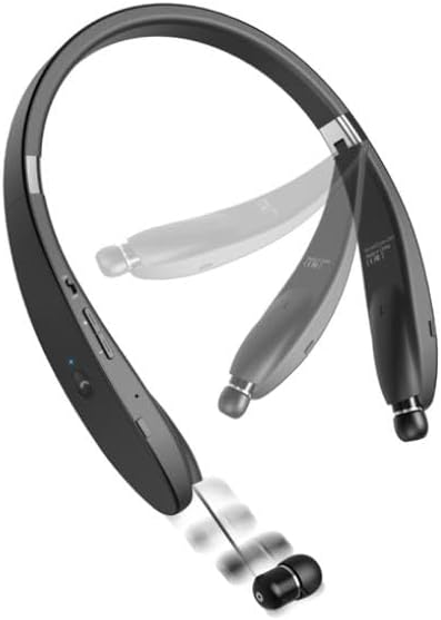 Wireless Headphones Sports Earphones Hands-Free Mic Compatible with Google Pixel 8a/7A/6A/5A/4A 5G, Folding Retractable Neckband Headset Earbuds Hi-Fi Sound