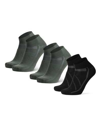 Image of DANISH ENDURANCE Low-Cut Cycling Socks, Fast-Dry, Men & Women, 3-Pack | Low-Cut Cycling Socks, Fast-Dry & Cushioned Fit for Road Cycling, MTB & Summer Rides, Unisex