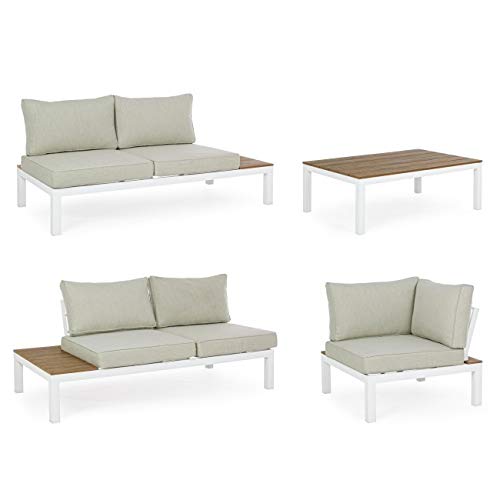 Bizzotto Set Salotto Ang. Elias Bianco con Cuscini cod.0662824