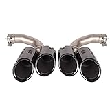 Apdale Stainless Steel Black Exhaust Tips Muffler Tail Compatible with Porsche Cayenne 2018-2024 3.0T