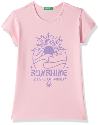 Image of United Colors of Benetton Girl Cotton Blend Regular Fit T-Shirt
