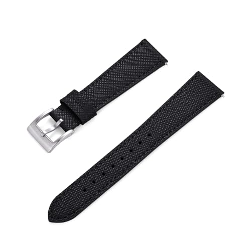 Bracelet de montre en cuir vintage cousu 18mm à 24mm
