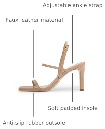 Image of Modatope Womens Sandals Open Toe Strappy Sandals Ankle Strap High Heel Sandals for Women