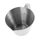 Gatuida Taza Medidora de Acero Inoxidable Jarra para Espumar Leche Taza Medidora para Espresso Utensilios para Cafeterías Vaso Medidor para Shots de Espresso