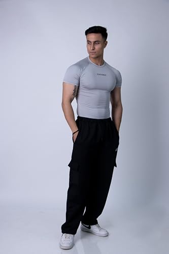 Image of COITONIC Men Compression Half Sleeves Round Neck T-Shirt for Gym and Sports Wear