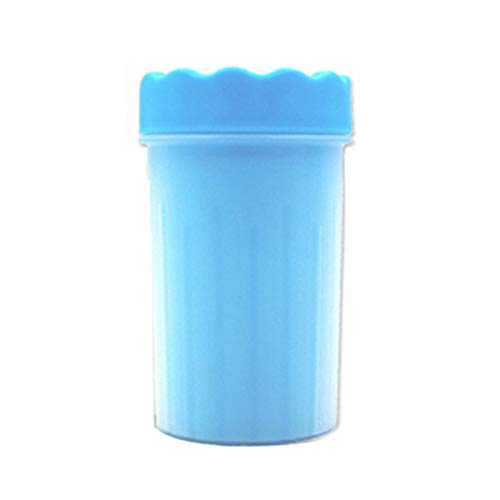 Brisk Portable Dog Paw Cleaner, Pet Portable Paw Washer, Cats Grooming with Muddy Paws, Comfortable Silicone Dog Feet Cleaner (Medium, Blue)