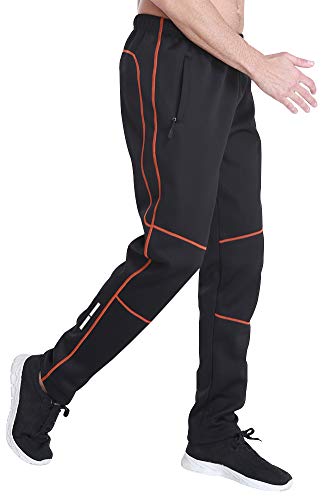 image for MAXTREE Men's Windproof Thermal Fleece Pants for Cycling Running Outdo