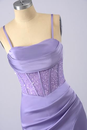 Verngo Satin Sparkly Sequin Homecoming Dresses for Teens Mermaid Mini Cocktail Party Prom Formal Dress3