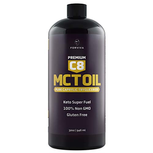 Premium C8 MCT Oil from Non-GMO Coconuts. Great with Coffee, Tea, Smoothies & Salad Dressings. Vegan Certified. Dairy & Gluten Free. 32 FL oz.
