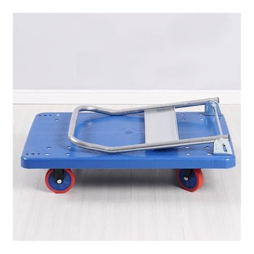 Carretilla plegable de 4 ruedas 72x48 cm azul miniatura 5