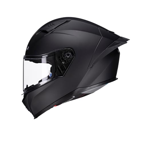 RYMIC SR6 Integralhelm ECE 22.06 Motorradhelm Full Face Helm Vollvisierhelm mit Kratzfestem Visier für Herren & Damen XL