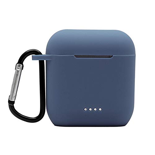 USSJ Protective Silicone Case Compatible with Tozo t6, Front LED Visible, Premium Accessory Shockproof tozo t6 Case Cover with Keychain. (Midnight Blue)