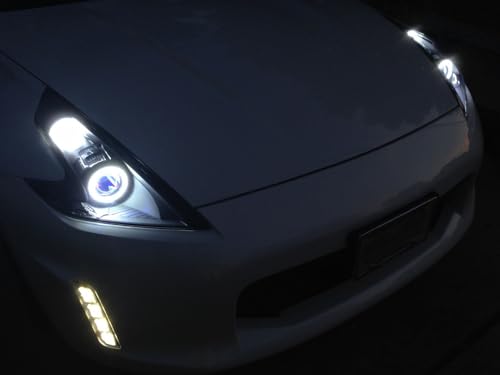 Anillos Halo LED Angel Eyes Blanco Xenon para Nissan 370Z 2009-2020 miniatura 6