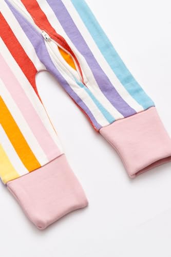Image of MONICA + ANDY One Piece Baby Pajamas, 100% Organic Baby Clothes for Girls and Boys, Sizes For Newborn and Infant