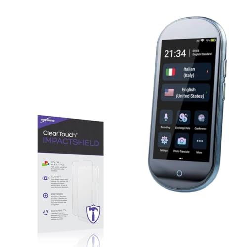 BoxWave Screen Protector Compatible With Vavus Language Translator (5 in) - ClearTouch ImpactShield (2-Pack), Impenetrable Screen Protector Flexible Film