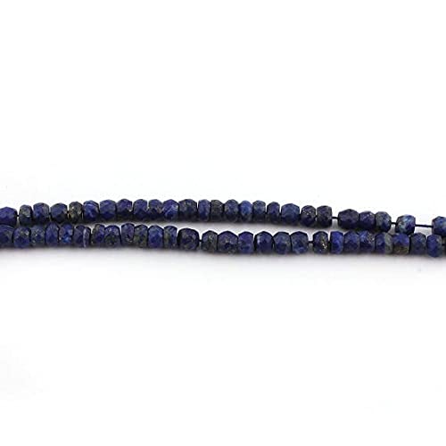 Lapis lazuli perles rondelles facettées 5mm-6mm fil 16 pouces pour bijoux artisanaux SB2124