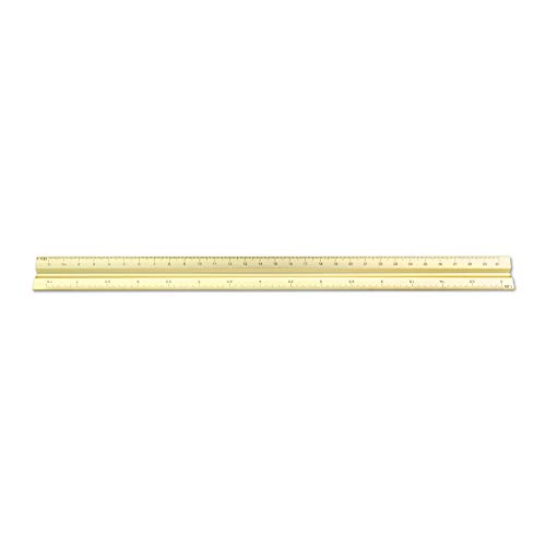 Image of Alumicolor Aluminum Mechanical Metric Solid Drafting Scale, 30CM, Gold