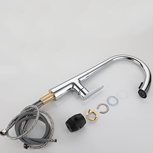 Robinet cascade pour évier de cuisine mitigeur laiton pivotant jet doux - 5
