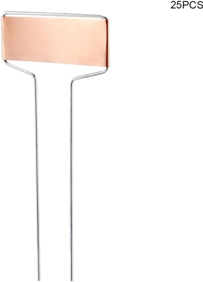 Plant Label, 25pcs Garden Markers Signs Labels, Reusable Copper Plate Metal Plant Labels Hanging Plant Tags for Plants Flower Bed, Pots, Planters, Garden