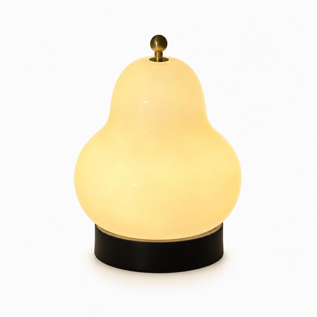 Niedliche Kinderzimmer Lampe Kabellose Ohne Kabel Tischlampe USB Aufladbar Batteriebetrieben Leselampe Dimmbare Akku Obst Design Nachttischlampe Glas Kleine Lampe Touch Dimmbar