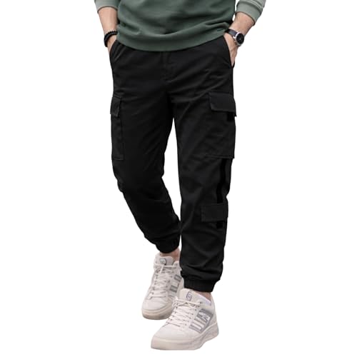Image of Men's Lycra Blend Track Pants - Stretchable, Comfortable, Lightweight Joggers for Running, Gym, Casual Wear, Elastic Waistband, Full-Length Activewear Pants