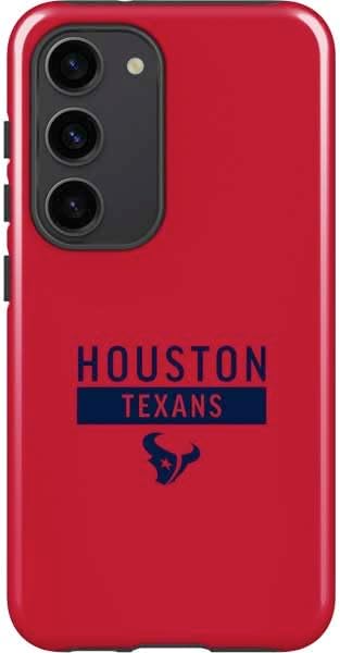 Skinit Pro Phone Case Compatible with Galaxy S23 - Officially Licensed NFL Houston Texans Black & White Design