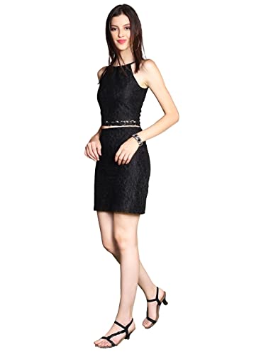 Image of Sera Self Design Shoulder Straps Sleeveless Top Skirt Co-Ord Set