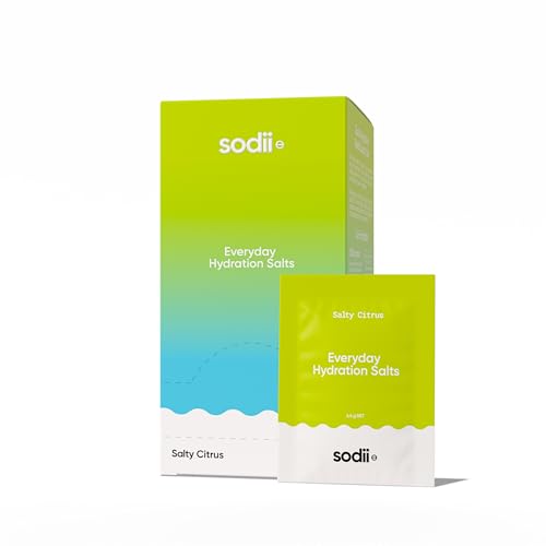 Sodii Everyday Hydration Salts – Salty Citrus | 30 Sachets | Electrolyte Powder with Sodium, Potassium & Magnesium | Vegan, No Added Sugar, All Natural | Optimal Hydration & Recovery Support