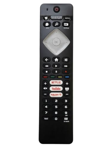 Image of BLACKSHEEP Compatible with Philips Tv Remote Original Suitable for Smart Android 4K Television with Hotkeys Like Netflix YouTube Rakuten TV and Ambilight