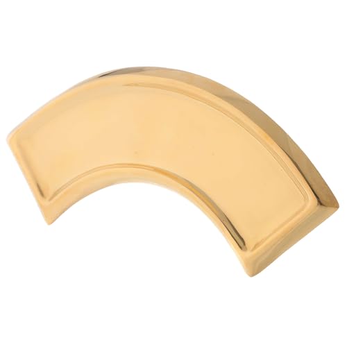 Golden Brass Curved Candle Holder Plate 30 cm