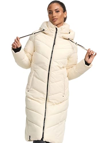Navahoo Damen Winterjacke lang Stepp Winter Jacke gesteppt Kapuze B982...