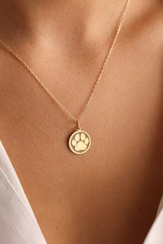 Collier pendentif patte de chien au quotidien | Chaîne câble 45 cm style minimaliste