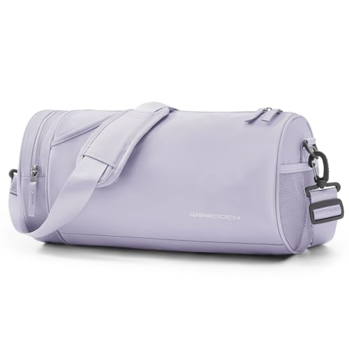 SZSYCN Borsone Palestra Uomo Borse da Viaggio Donna Borsone Sportivo con Borsa di Separazione Bagnato e Asciutto Scomparto per Scarpe Borsone da viaggio con scomparto per scarpe, Viola