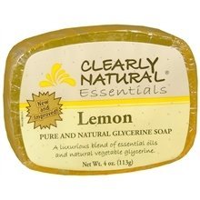 Clearly Natural Glycerine Soap Bar Lemon - 4 Oz, 4 pack (image may vary)