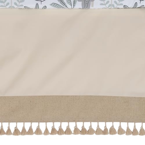 Image of Lambs & Ivy Jungle Adventure Linen /Cotton 3-Piece Nursery Baby Crib Bedding Set, Cream