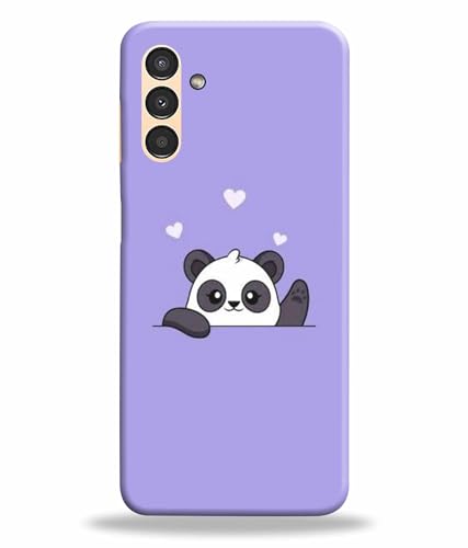Image of Printed Hard Back Case Cover & Compatible for Samsung Galaxy M14 5G | Samsung M14 5G | Cute Panda Art (Multicolor) - D1182