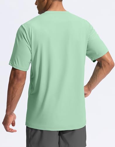 Image of G Gradual Men's Sun Protection Swim Shirt UPF 50+ Rash Guard Short Sleeve Quick Dry Water Hiking Workout Shirts for Men