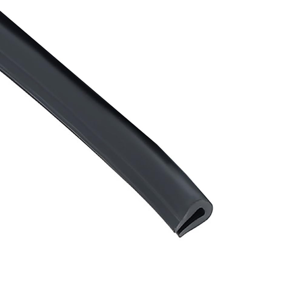 Tira de Borde de Goma Negra sólida Sección en U Sello Anti Aceite Protector de Borde Ancho Interior del gabinete 0,5 mm a 12 mm Alto 5 mm a 18 mm 1 Metro a 3 Metros Excluidor de