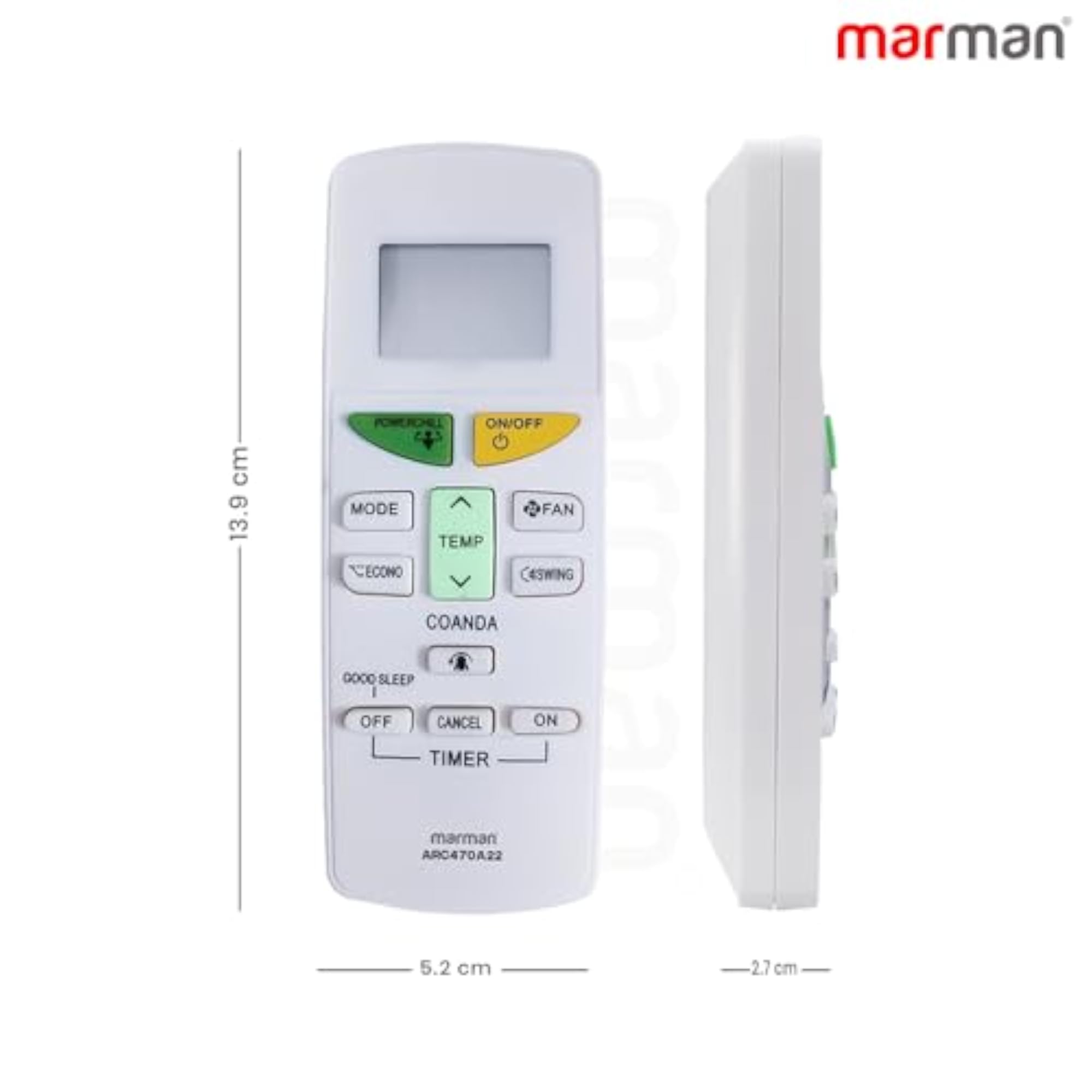 Compatible Daikin AC Remote Control 132B